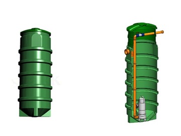 Pumping station sewage 654l front right 700-1820 manufacturer!, фото