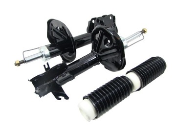 Shock absorbers x2 front+bumpers+protection mitsubishi colt v 95-, фото