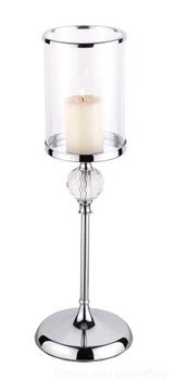 Candlestick glass lantern tall 1 crystal ball, фото
