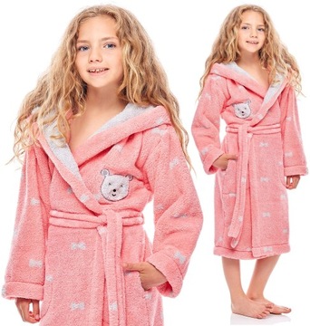 Downy warm lovely robe girlish hood 110, фото
