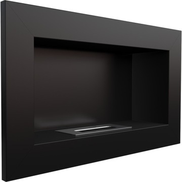 Biofireplace suspended golf black matte 65x38cm+ glass hardened tuv, фото