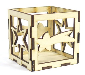 Decorative overlay on festive candlestick tilite decoupage rx99, фото