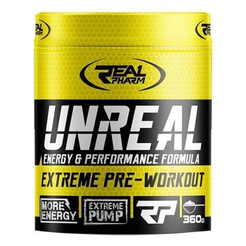REAL PHARM новый состав UNREAL 360 г энергетический насос