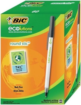 Ручка-стик Bic Ecolutions Round черная x 10 шт.