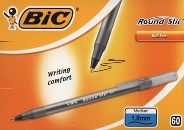 ШАРИКОВАЯ РУЧКА BIC КРУГЛАЯ, ЧЕРНАЯ, 1 шт.