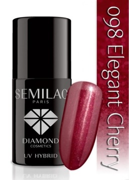 Гибридный лак для ногтей Semilac Elegant Cherry Pearl Color – полное покрытие