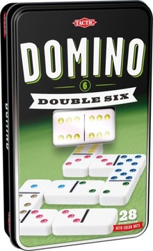 Gra logiczna Tactic Domino klasyczne w puszce