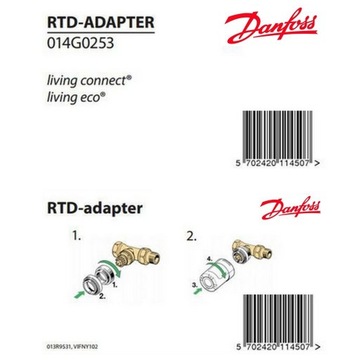 Адаптер Danfoss для клапанов RTD-N для живых головок