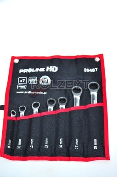 KLUCZE PŁASKO-OCZKOWE Z GRZECHOTKĄ PROLINE 35487