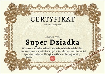 Super Dziadek - Prezent - DZIEŃ dla DZIADKA nr 41