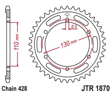 Zestaw napęd-owy Yamaha TZR125 R Łańcuch Super MOC