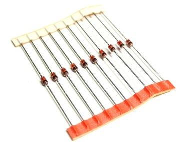 BZX55C10 Dioda Zenera 10V 0.5W 5% DO-35 [25szt]