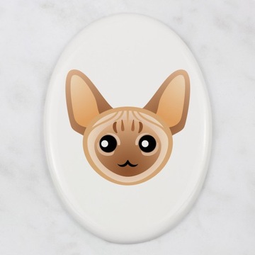 Kot Devon rex Płytka ceramiczna Pamiątka