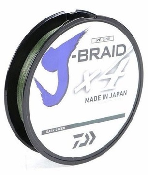 Тесьма Daiwa J-Braid X4 0,13мм/135м темно-зеленая