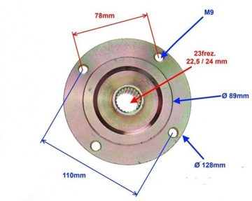 СТУПИЦА ЗАДНЯЯ КОЛЕСА ATV 150 200 BASHAN SPACE 110MM