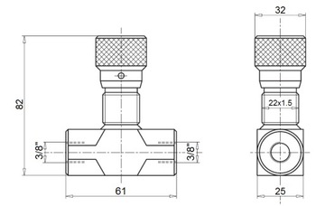 ZAWÓR HYDRAULICZNY DŁAWIĄCY DWU 2 STRONNY REGULOWANY 3/8