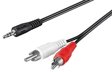 Kabel audio wtyk Jack 3,5 mm/ 2x wtyczka Cinch 10m