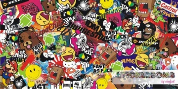 Наклейка STICKERBOMB STICKER BOMB УЗОРЫ 200х50 см