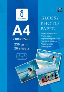 Papier Fotograficzny A4 Foto Photo ; 20 szt 230g