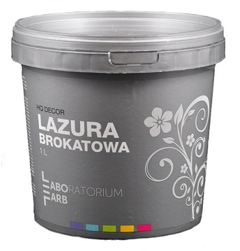 LAKIER Z BROKATEM LAZURA BROKATOWA DO ŚCIAN 5L