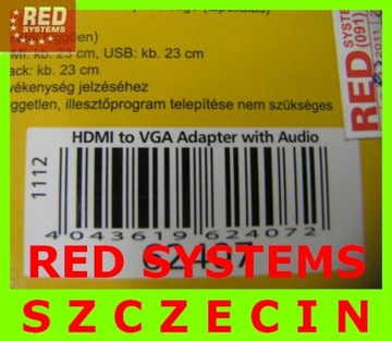 Адаптер разблокировки HDMI - VGA Audio Konwenter Щецин