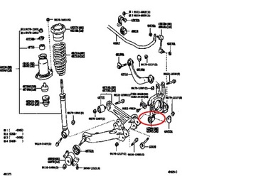 TOYOTA CELICA 99-06 Сайлентблок заднего поворотного рычага