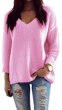 Mikos sweter damski w serek V 627