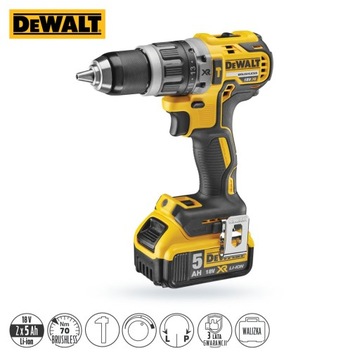 DCD796P2 ОТВЕРТКА DeWalt 18 В 2x5,0 Ач УДАР + КОБУРА