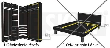 BED LIGHT ZESTAW DO OŚWIETLENIA ŁÓŻKA LED CZUJNIK