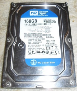 HDD WD CAVIAR BLUE WD1600AAJS-00L7A0 160 GB SATA