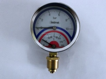 Термоманометр 10 бар 150°C 80 мм 1/2