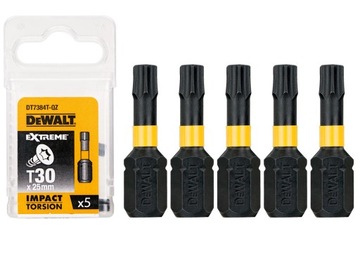 Bity końcówki udarowe T30 25mm TORSION 5cz DeWalt