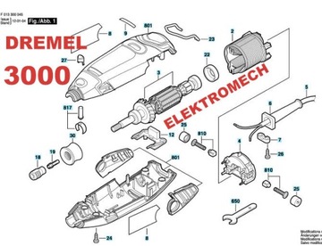 Привод ротора мини-шлифовальной машины DREMEL 3000