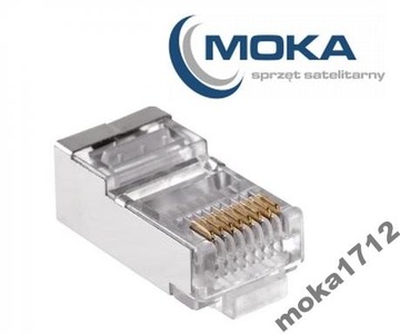 Wtyk złącze męskie ekran 8P8C RJ45 cena za 2 szt.