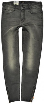 LEE spodnie GREY skinny jeans SCARLETT ZIP W24 L31