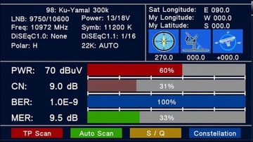 ИЗМЕРИТЕЛЬ СИГНАЛА COMBO SATLINK WS6980 DVB-S2/T2/C