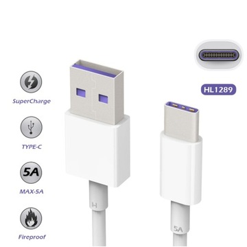 ОРИГИНАЛЬНЫЙ КАБЕЛЬ HUAWEI 5A TYPE-C TYPE-C USB-C P9