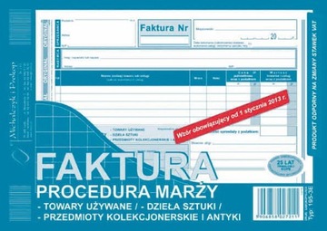 Druk Faktura VAT A5 procedura marży 195-3e