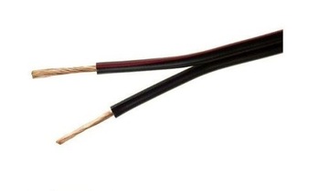 KABEL PRZEWÓD GŁOŚNIKOWY CCA 2 x 0.20mm CZARNY