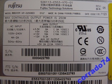 ESPRIMO E5635 E5730 E9900 Блок питания Fujitsu 250 Вт