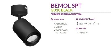 Прожектор BEMOL GU10 BLACK потолочный светильник 03534