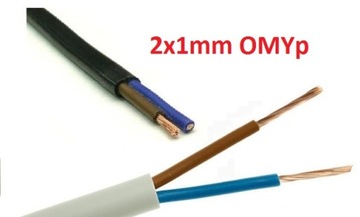 PRZEWÓD KABEL SIECIOWY PRĄDOWY 230V 2x1mm OMYp