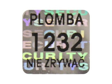 PLOMBY HOLOGRAMY GWARANCYJNE 10x10 2000 SZT !!!