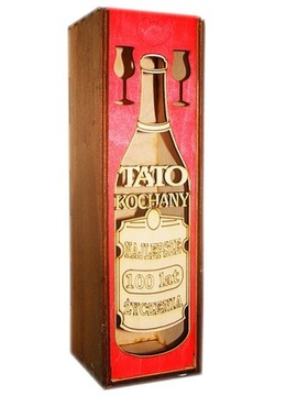 SKRZYNECZKA NA WINO TATO KOCHANY prezent dla OJCA