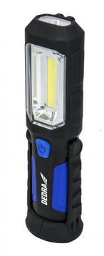 DEDRA L1022 Latarka Akum. COB LED 3W+1W + Zasilacz