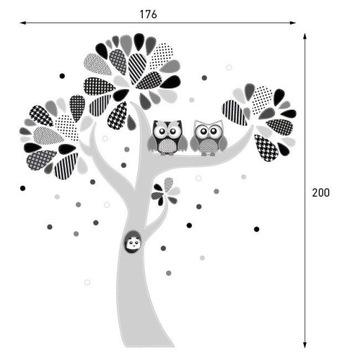 Наклейка на стену СОВА, СОВА! Большой выбор! 200 см