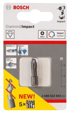 BOSCH Końcówka wkręcająca Diamond Impact PH3 25mm