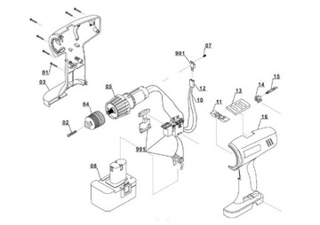 Отвертка Einhell BCD 18 2B с двигателем BCD 18/1 2B