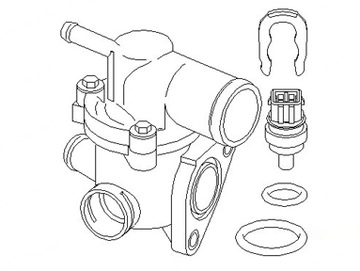 ТЕРМОСТАТ С КОРПУСОМ SKODA FABIA 1.0 1.2 1.4MPi 8V