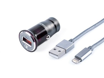 Зарядное устройство MYWAY 12/24 В QC3.0, 1x USB + USB-кабель